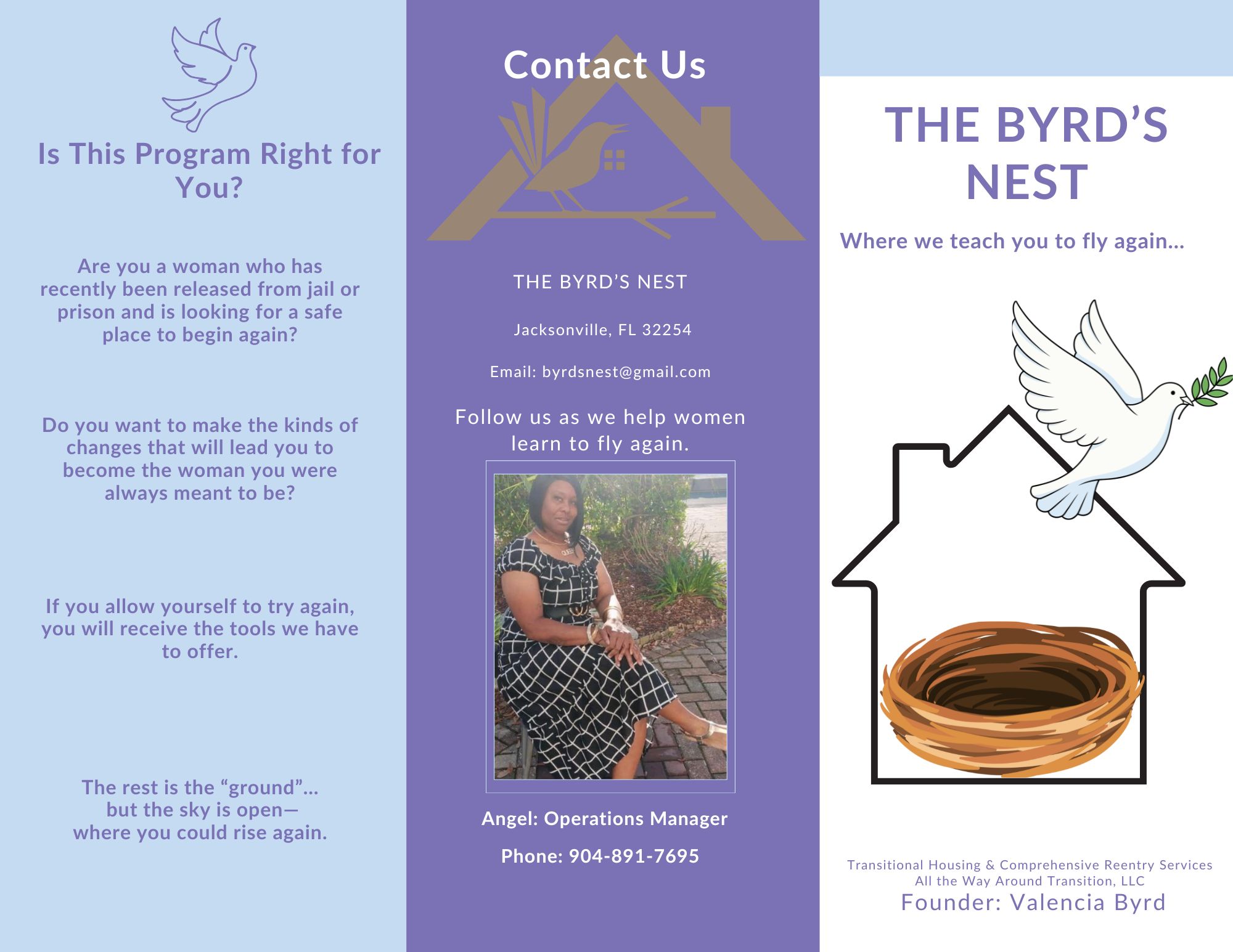 Byrd's Nest Brochure - Front