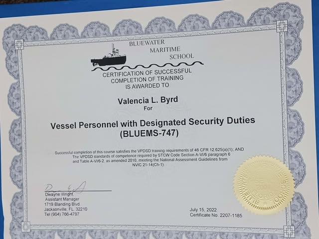 Specially Trained Ordinary Seaman Certificate