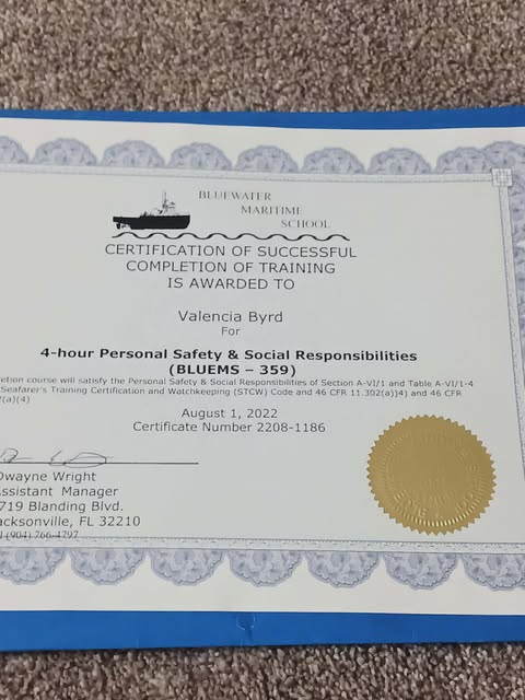 Basic Fire Fighting Certificate